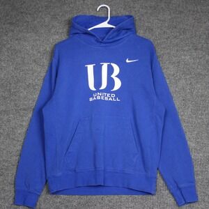 Nike‎ United Baseball Hoodie Sweatshirt Mens M Blue Pullover UB Y2K Swoosh